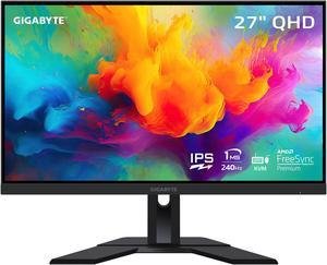 GIGABYTE - M27Q X - 27" IPS Gaming Monitor - QHD 2560x1440 - 240Hz - 1ms GTG - AMD FreeSync Premium - Type C KVM - HDMI, DP, Type C - Height Adjustable - Black